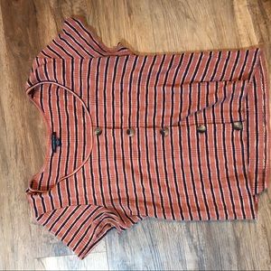 american eagle striped button shirt